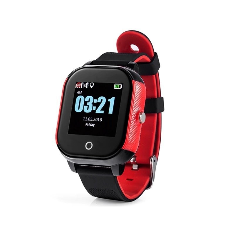 Dětské hodinky s GPS lokátorem Secutek SWX-GW700S - Červeno-černé