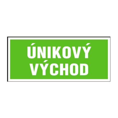 Únikový východ | plastová cedule, 200x87mm