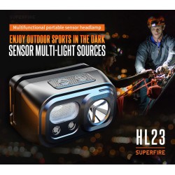 Supfire HL23-S LED čelovka 5W, 350lm, USB-C, Li-ion