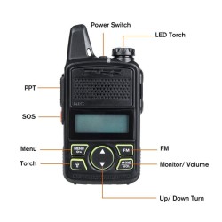 Sada 2ks mini UHF vysílaček Baofeng BF-T1