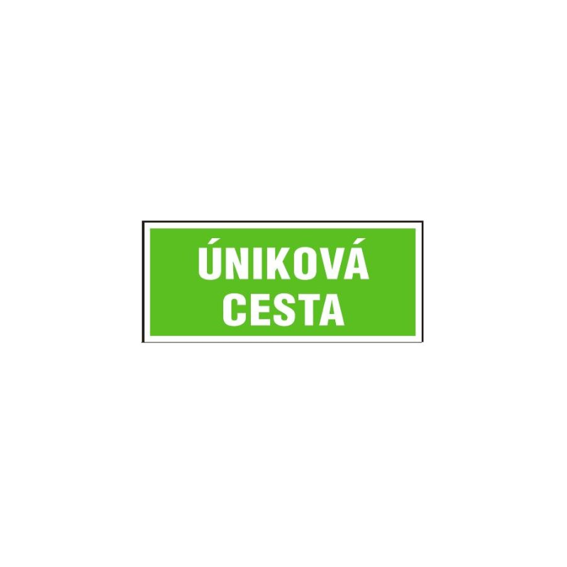 Úniková cesta | samolepka, 200x87mm