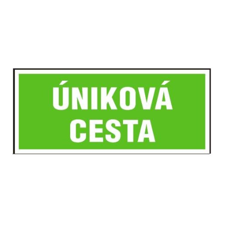 Úniková cesta | samolepka, 200x87mm