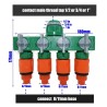 4-cestný rozdělovač pro zahradní hadice + 4x rychlospojka + 8x redukce