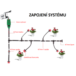 Zadešťovací koncovka na 4/7mm hadici (0-70l / h)