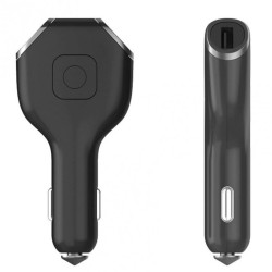 USB nabíječka s GPS sledovacím zařízením do auta Černá