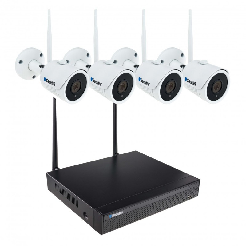 WiFi kamerový systém Secutek SLG-WIFI2108DE4FE200 - 4x2Mpix kamera, NVR