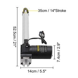 Lineární elektricky pohonný aktuátor DC 12V 6000N, 400mm