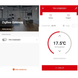 Sada chytré termostatické hlavice a gateway ZigBee 3.0 2x Bílá termohlavice + 1x Gateway