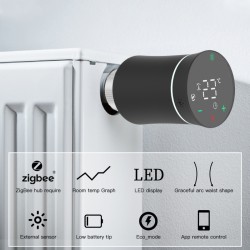 Chytrá termostatická hlavice ZigBee 3.0 Bílá