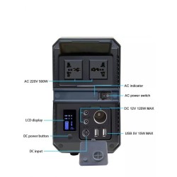 Outdoor set akumulátoru a solárního panelu 500W/100W