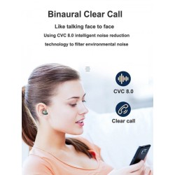 Bluetooth TWS sluchátka F9-5C - Bílé